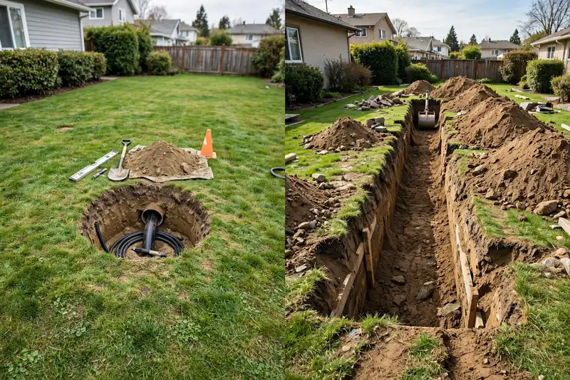 Reparación sin Zanja vs. Tradicional — Sewer Line Repair Works