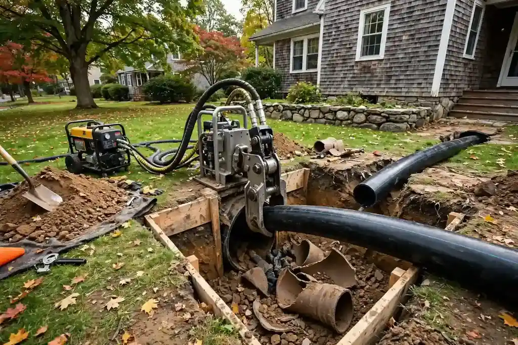 Pipe Bursting in Beverly, MA — Sewer Line Repair Works