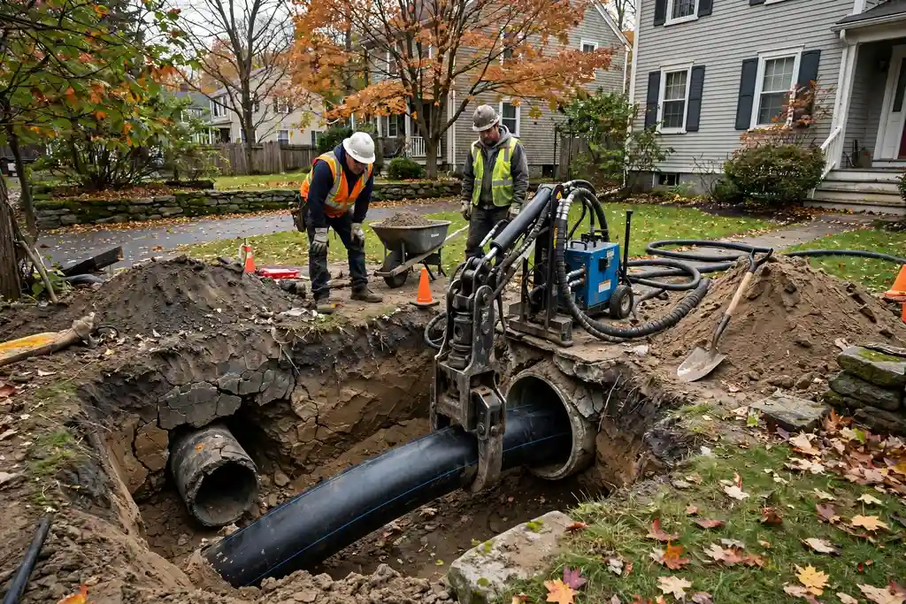 Pipe Bursting in Stoneham, MA — Sewer Line Repair Works