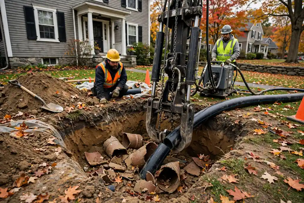 Pipe Bursting in Wakefield, MA — Sewer Line Repair Works