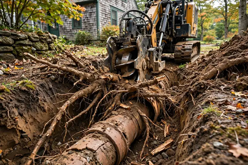 Tree Root Removal in Essex, MA — Sewer Line Repair Works