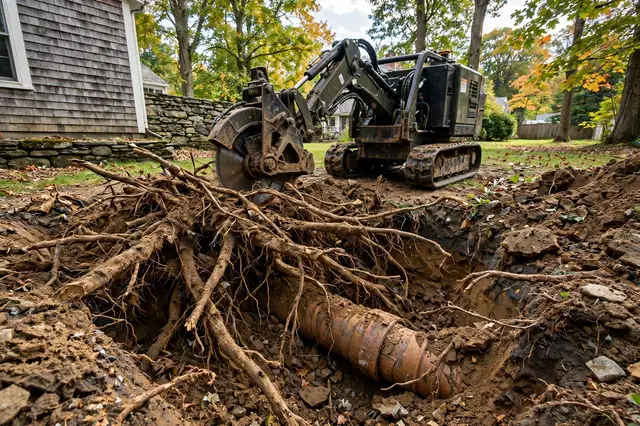 Tree Root Removal in Saugus, MA — Sewer Line Repair Works