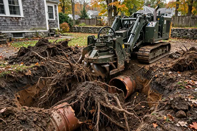 Tree Root Removal in Wakefield, MA — Sewer Line Repair Works