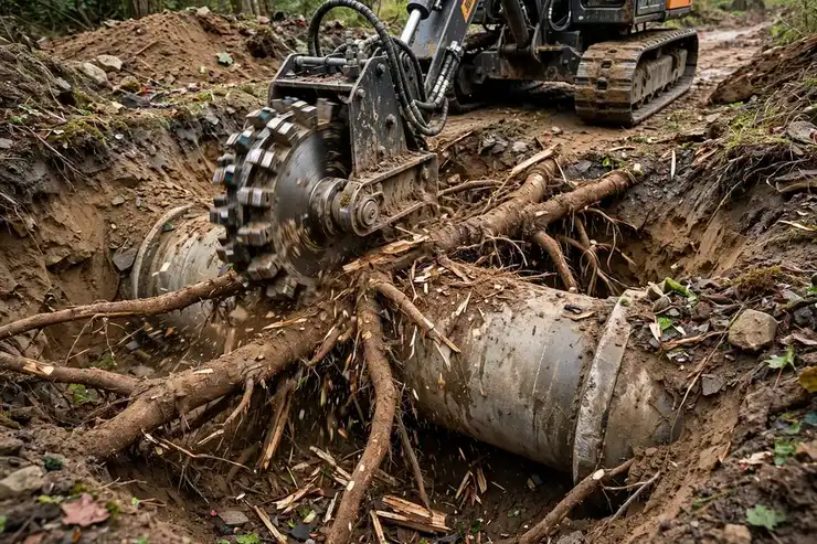 Tree Root Removal — Sewer Line Repair Works Peabody MA